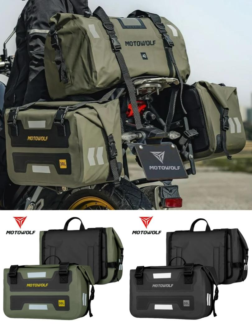 MOTOWOLF SIDE BAG MDL0720 UNIVERSAL 30L + 30L - BLACK
