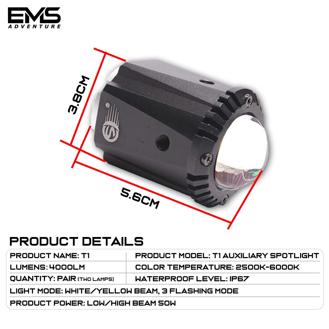 EMS LED SPORTLIGHT T1 MINI UNIVERSAL-50 WATT