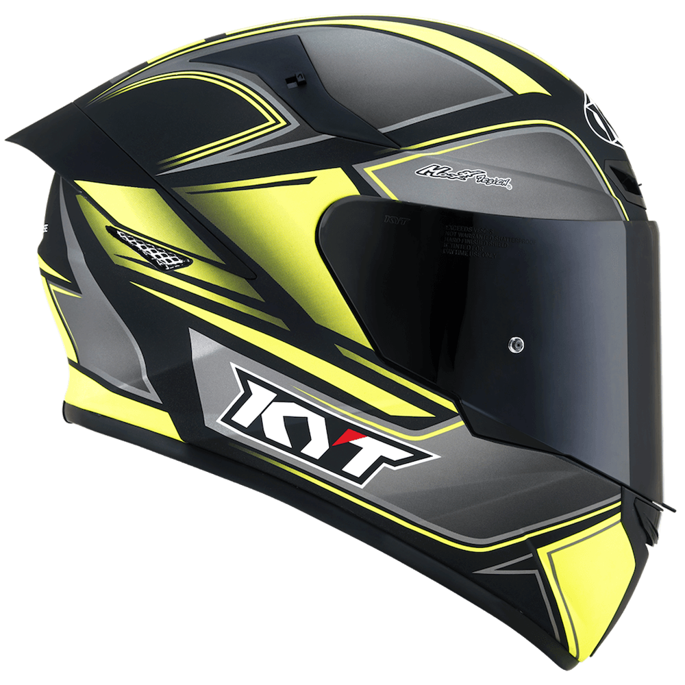 KYT HELMET TT COURSE TOURIST MATT YELLOW FLUO