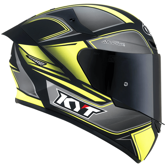 KYT HELMET TT COURSE TOURIST MATT YELLOW FLUO