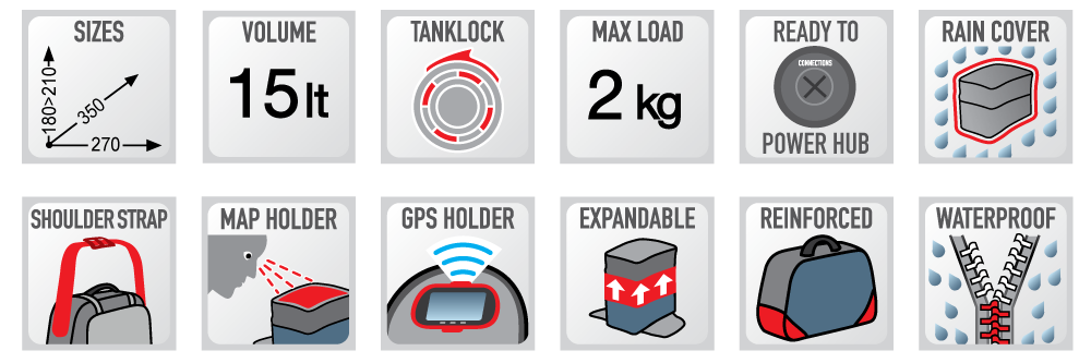 GIVI Tanklock X-Stream 15 Ltr Tankbag - XS307