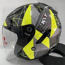 KYT HELMET HELLCAT NEW GRAPHIC YELLOW