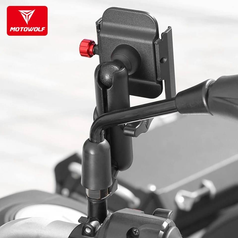 MOTOWOLF Phone Holder Aluminium - Mirro Mount (MDL2821)