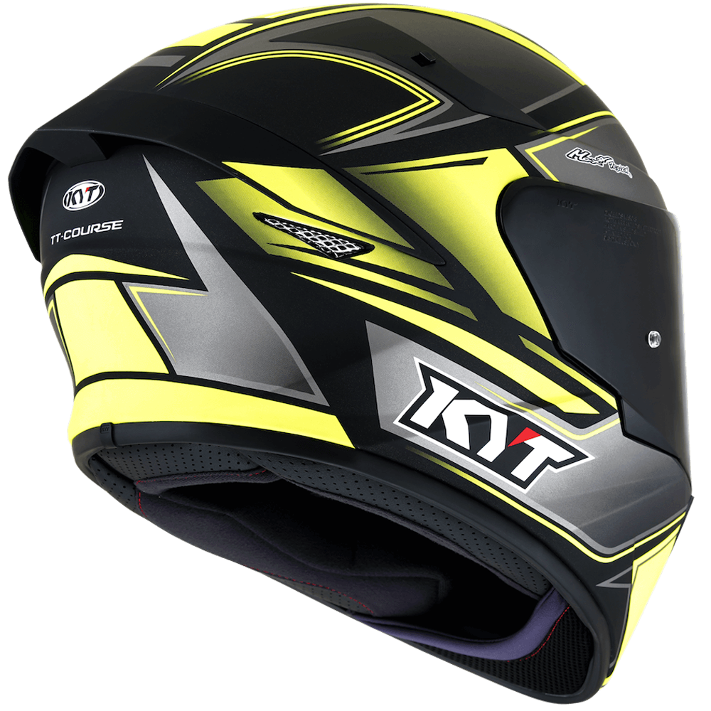 KYT HELMET TT COURSE TOURIST MATT YELLOW FLUO