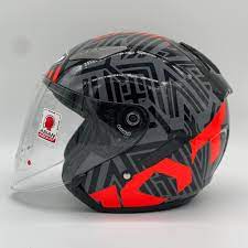 KYT HELMET HELLCAT NEON RED