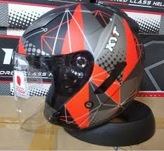 KYT HELMET HELLCAT NEW GRAPHIC MATT RED