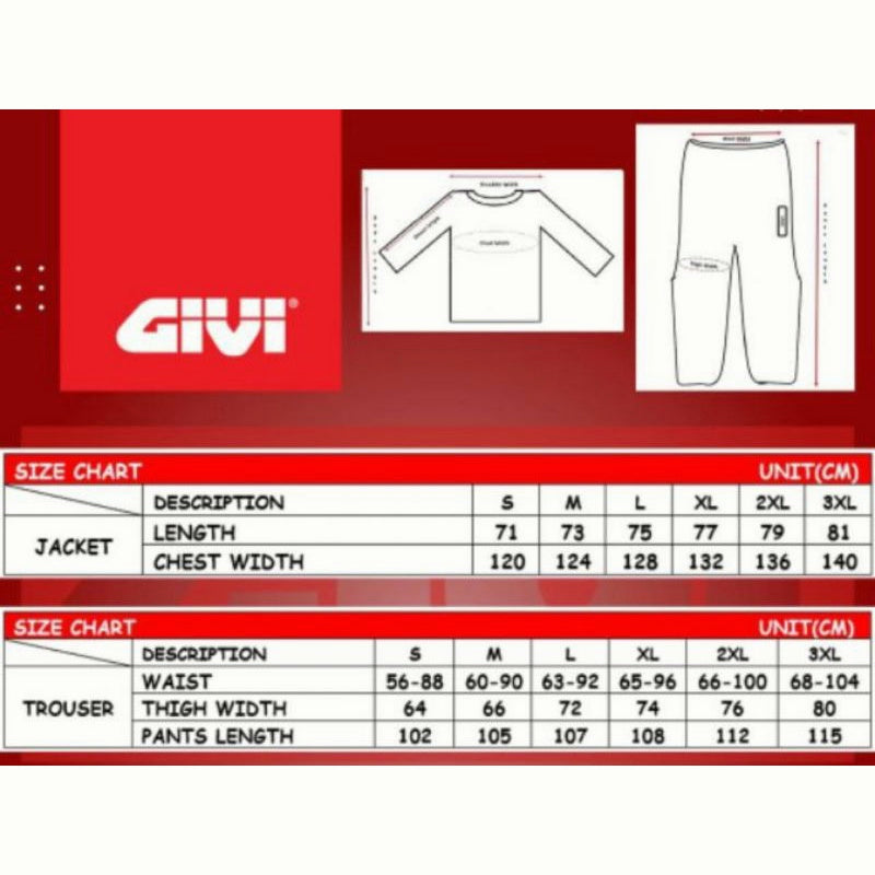 GIVI RDR RAIN SUIT - RRS08.AX-NR