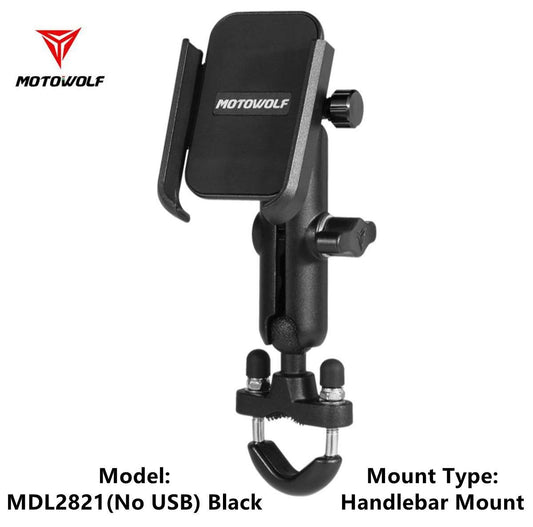 MOTOWOLF Phone Holder Aluminium - Handlebar Mount (MDL2821)