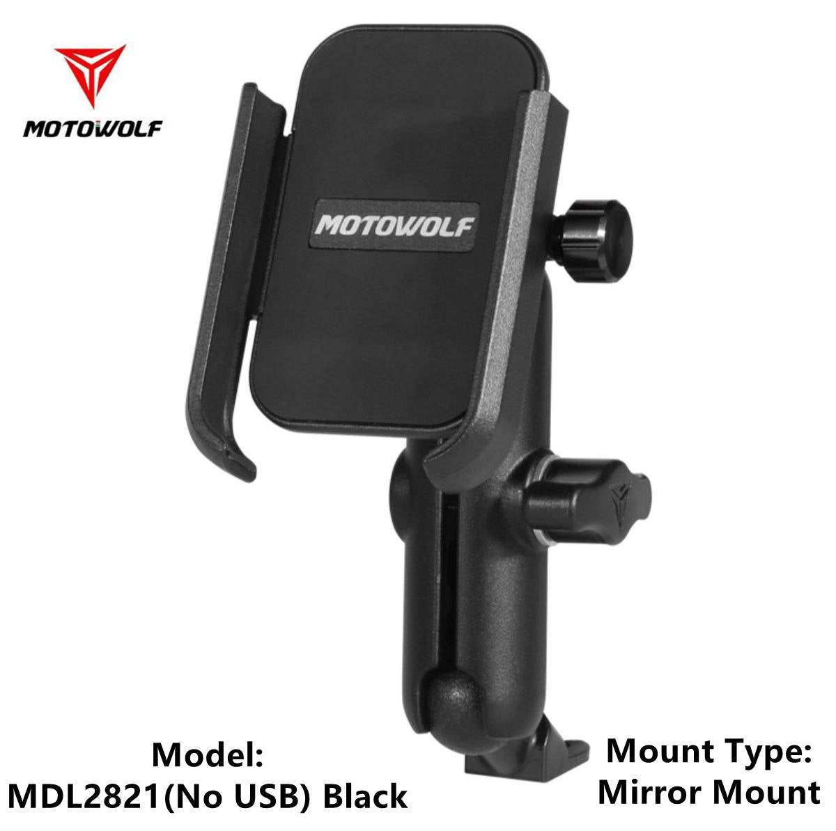 MOTOWOLF Phone Holder Aluminium - Mirro Mount (MDL2821)