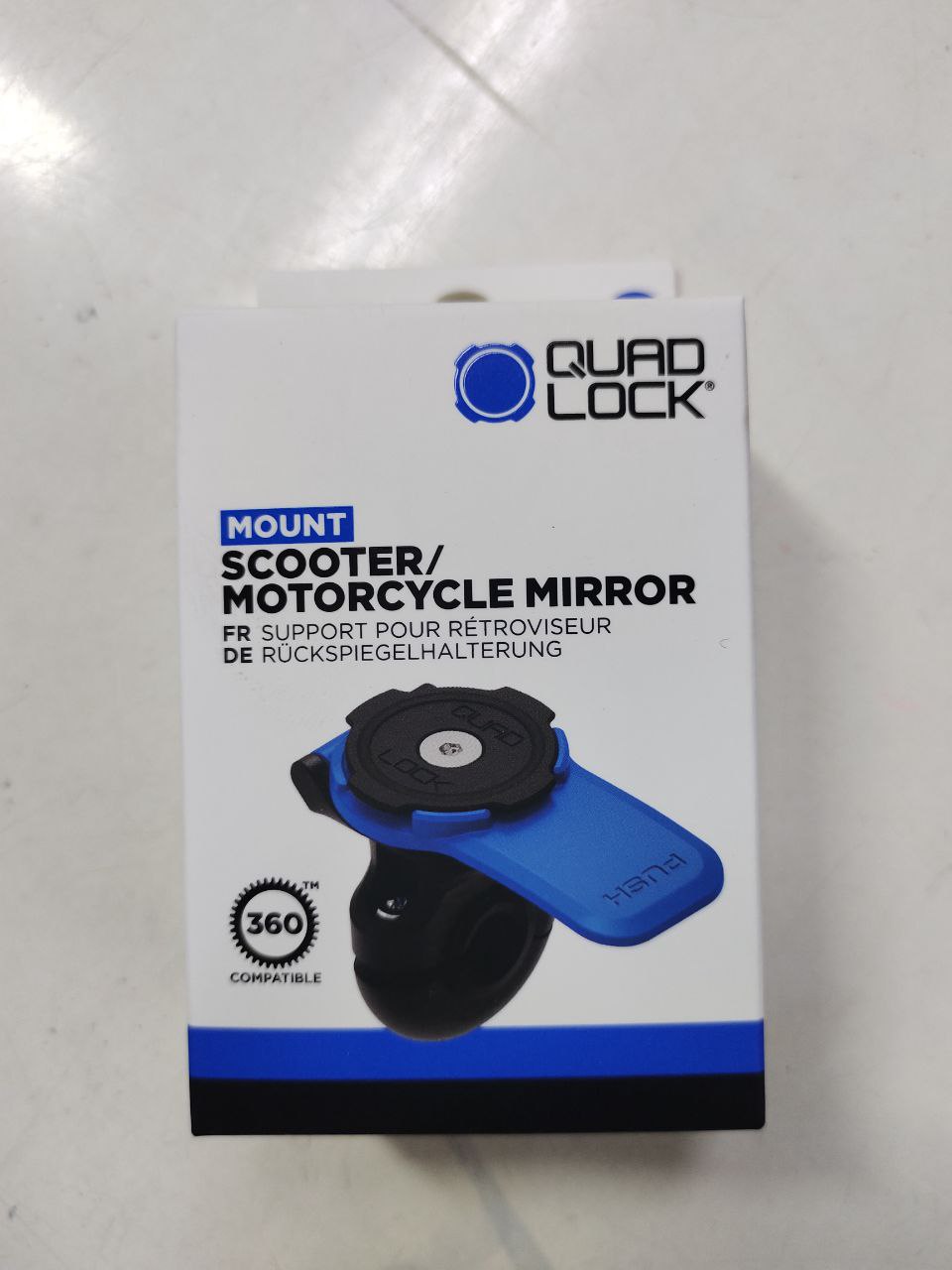 QUAD LOCK MOTORCYCLE / SCOOTER MIRROR MOUNT  V2