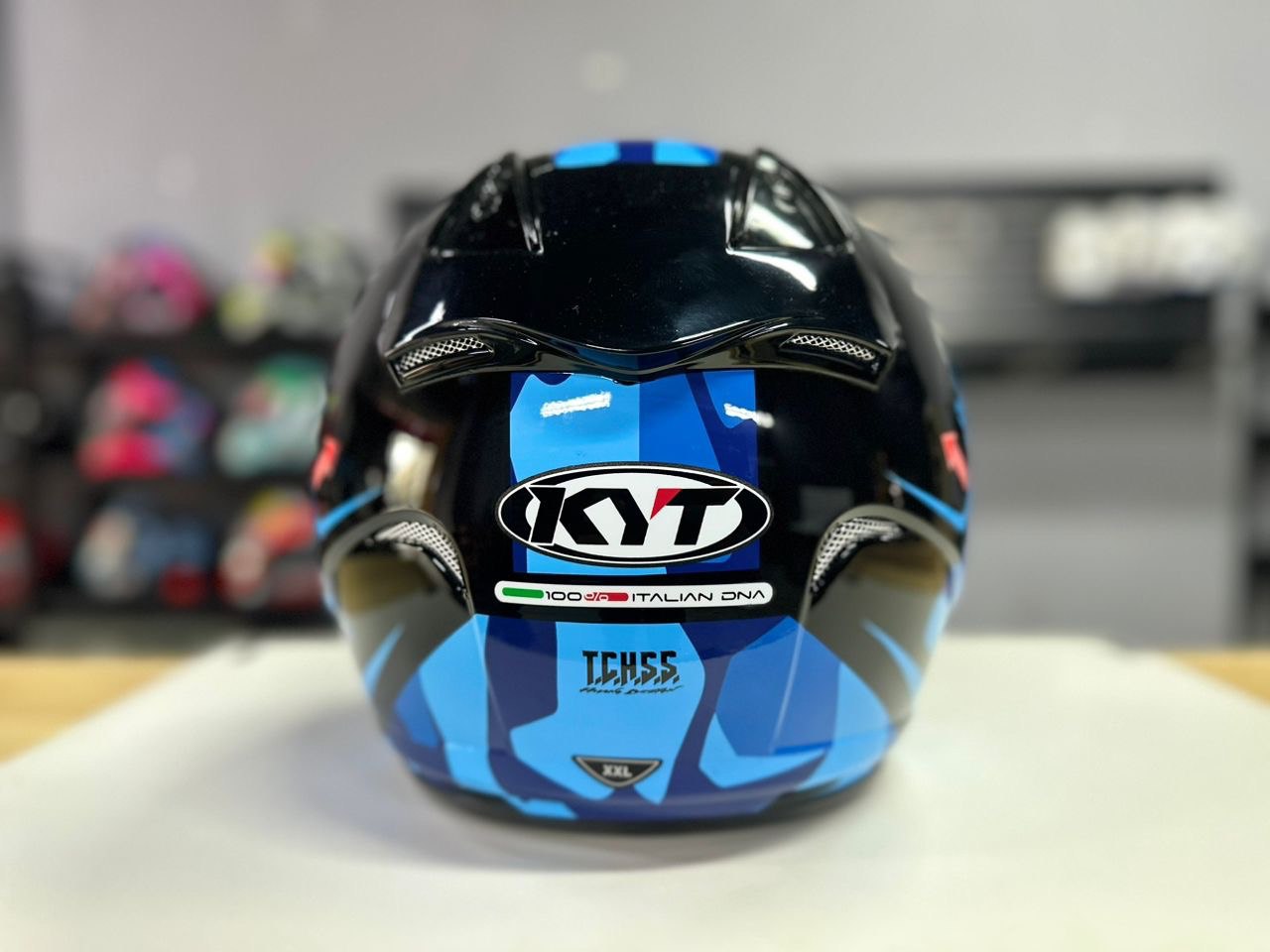 KYT HELMET HELLCAT MIMETIC MATT BLUE