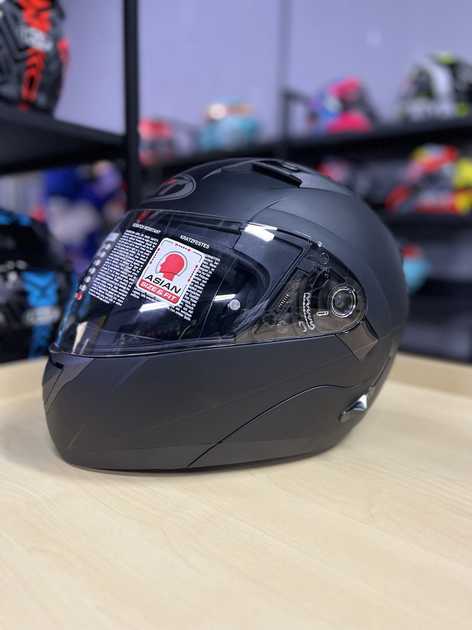 KYT HELMET CONVAIR FLIP UP PLAIN MATT BLACK