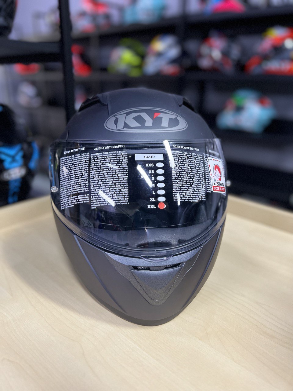 KYT HELMET CONVAIR FLIP UP PLAIN MATT ANTHARACITE