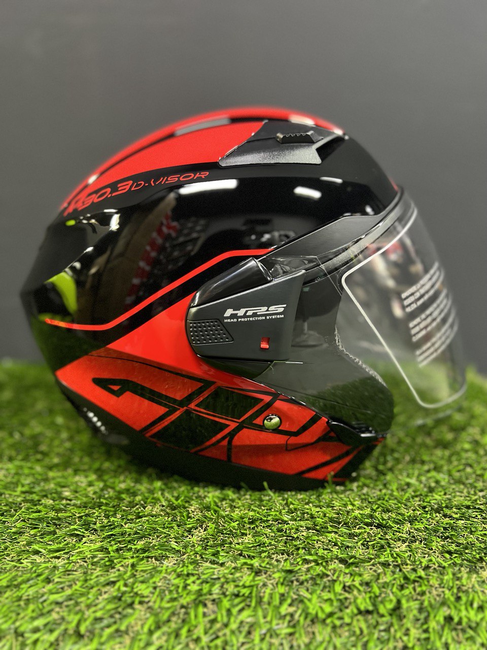 GIVI M30.3 D-VISOR GRAPHIC ECHO RED HELMET - M303FECRD