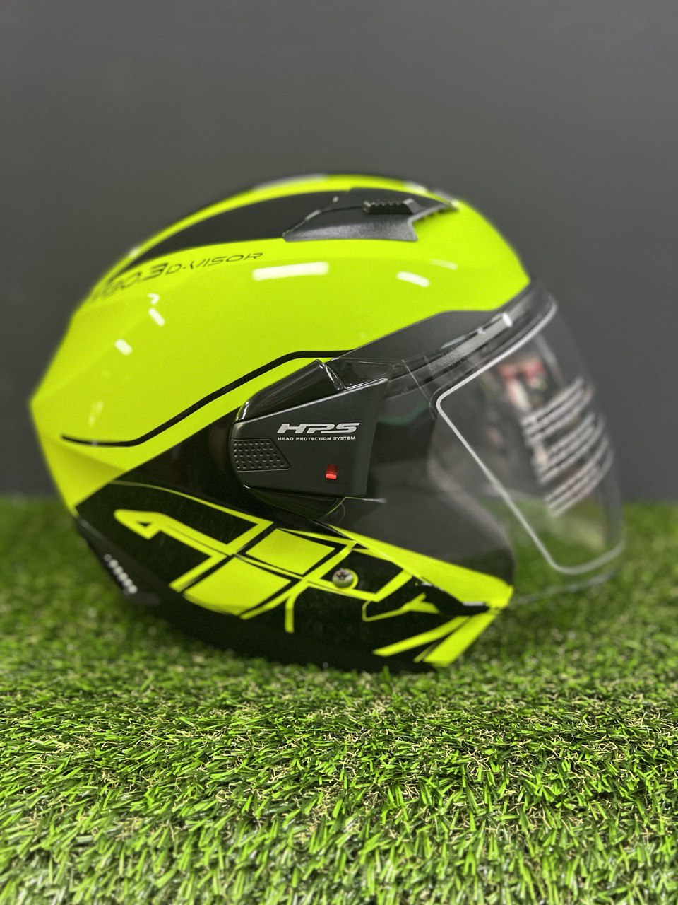 GIVI M30.0 D-VISOR GRAPHIC ECHO NEON YELLOW HELMET - M303FECNY