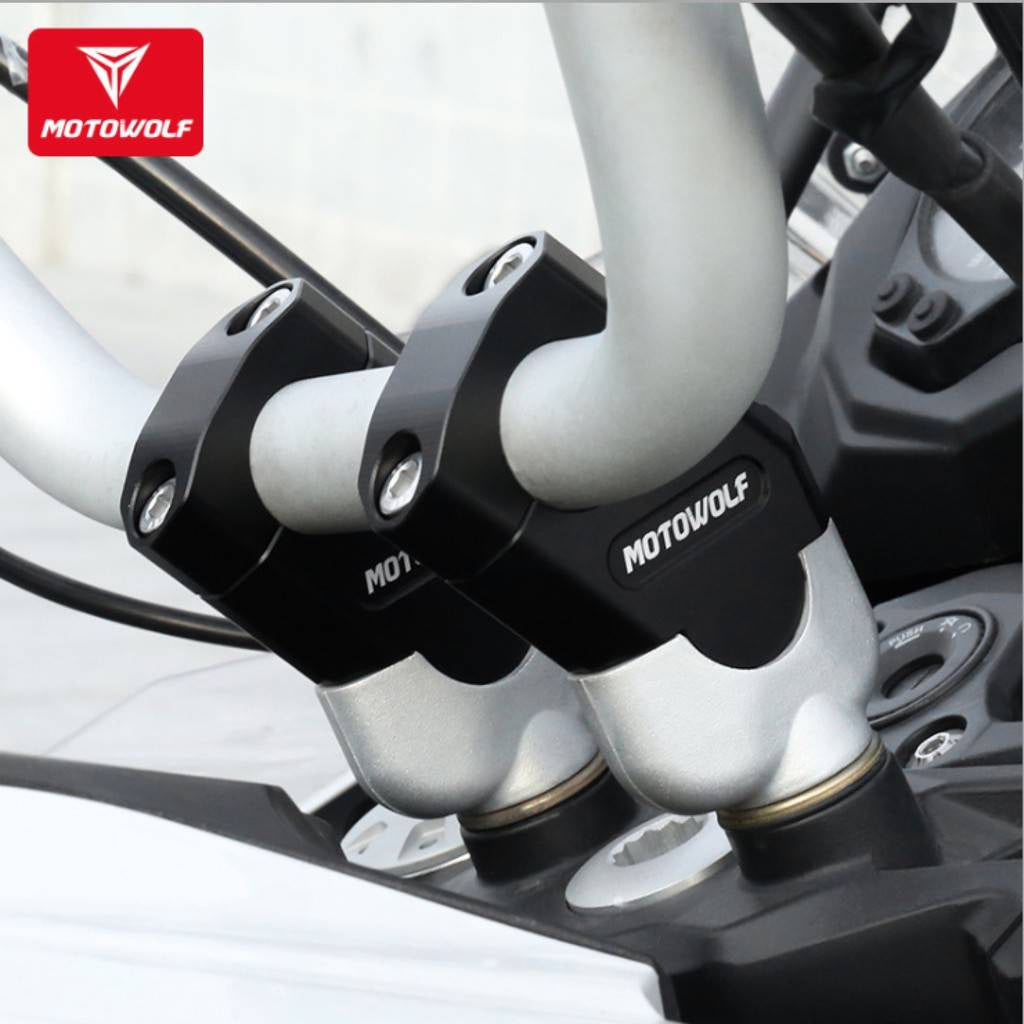 Motowolf Motorcycle Handlebar Riser - MDL3517B Universal Alloy 28mm