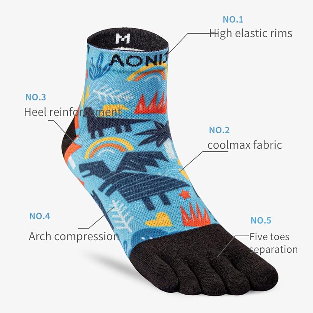 Aonijie E4842 Quarter Cut Five Toe Socks