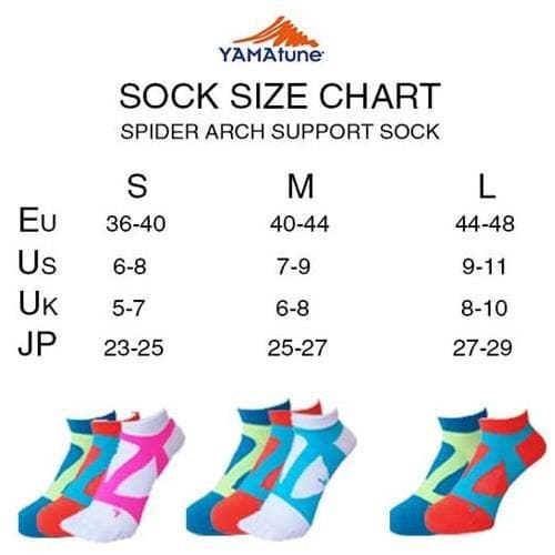 YAMATUNE Spider Arch Mid 5 Toe Anti-slip Socks