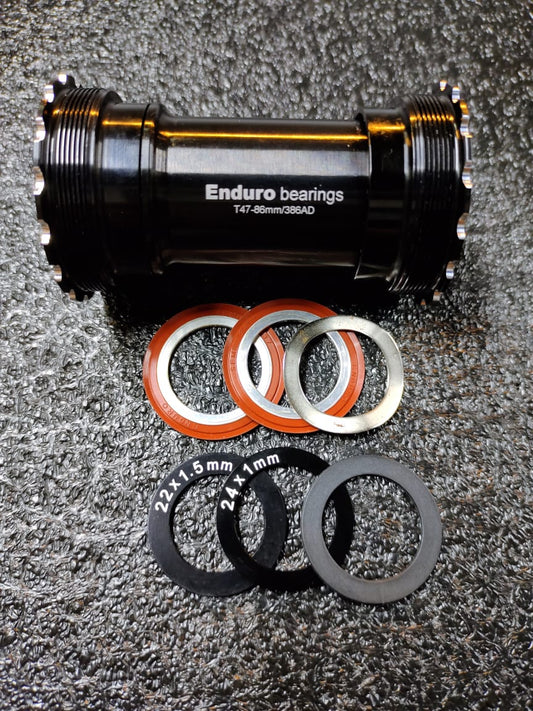 Enduro T47-BB386 To 24mm XD-15 PRO Black